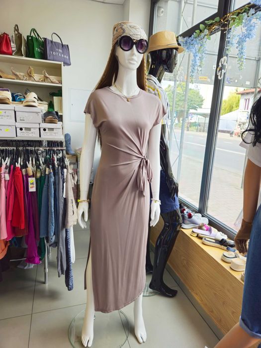 Sukienka maxi S/M bordowa, Italy, cudo !!!