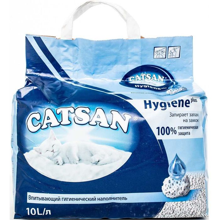 Catsan Hygiene Plus – Наповнювач кварцовий для котячого туалету 5л