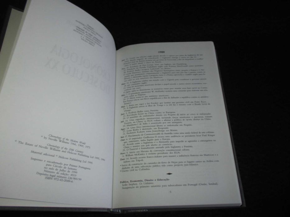 Livro Cronologia do Século XX Neville Williams
