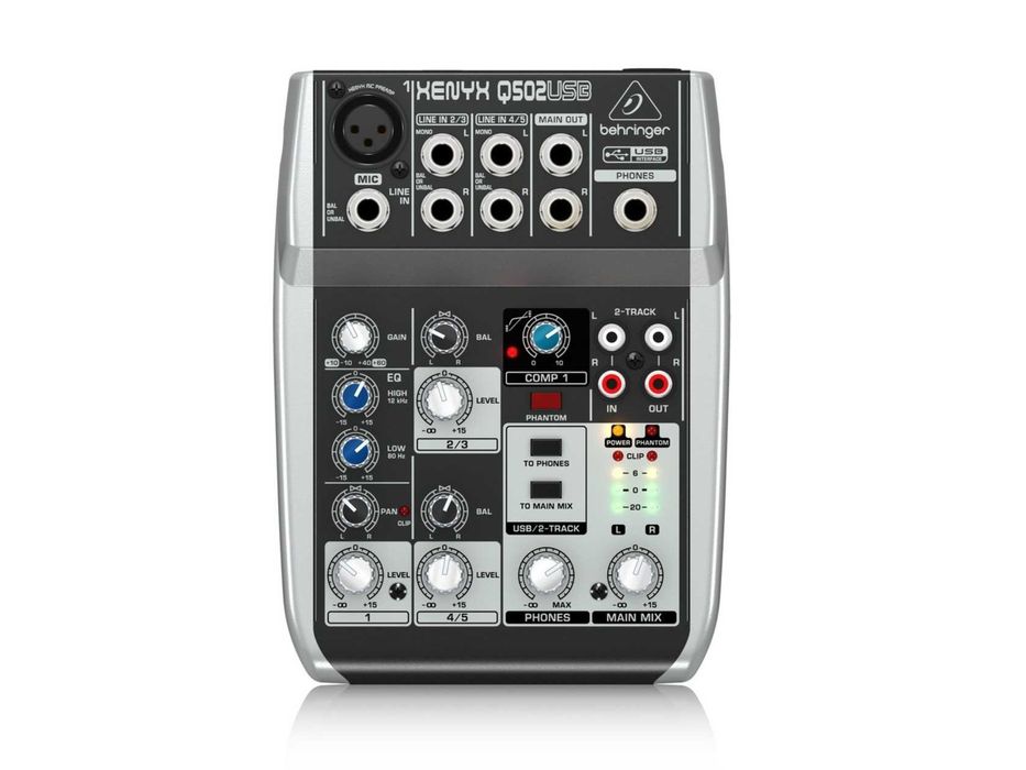 Mesa de mistura BEHRINGER XENYX Q502USB (5 Canais e porta USB)
