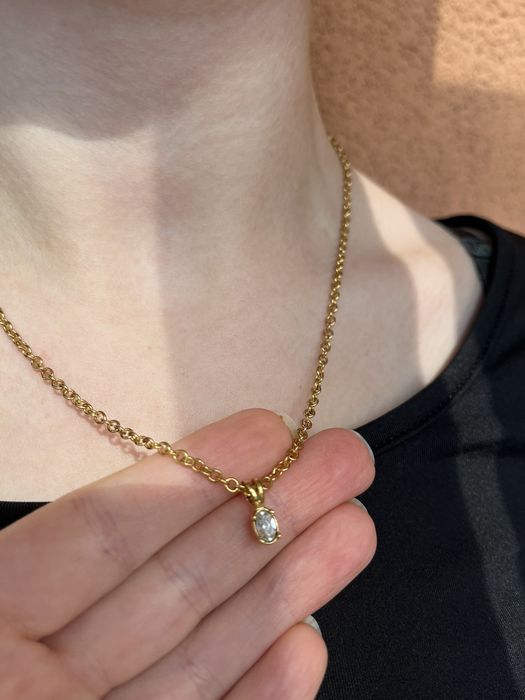 Napier ланцюжок вінтажний золотистий підвіска цепочка кулон біжутерія