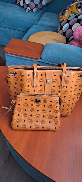 Сумка-шоппер MCM + косметичка (комплект)