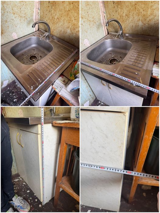 Унитаз Тумба кухонная Раковина Умывальник Кран Дверь межкомнатная