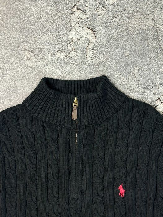 Светр Polo Ralph Lauren напівзамок Поло Ральф Лорен чорний білий темно‑синій унісекс преміум люкс half‑zip sweater 1/3 зіп 1/4 светр поло