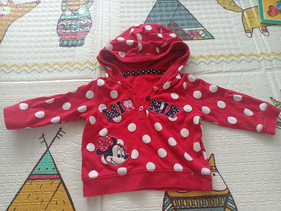 Bluza z kapturem z myszką Minnie,George 0-3 miesiące