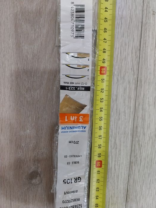 Réguas transição de chão e desnível em alumínio