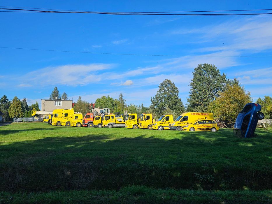 Naczepa nisko podwozie laweta  wynajem Transport Usługi Holowanie 24H