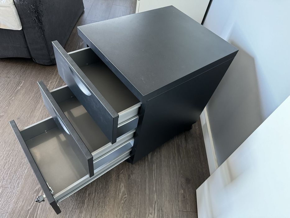 Móvel c/ 3 gavetas preto