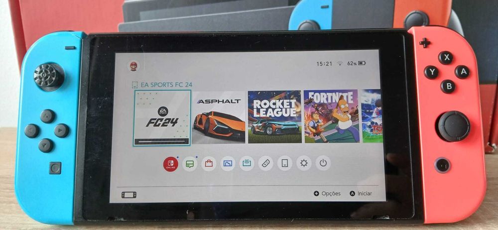 Nintendo Switch a funcionar. Região Évora