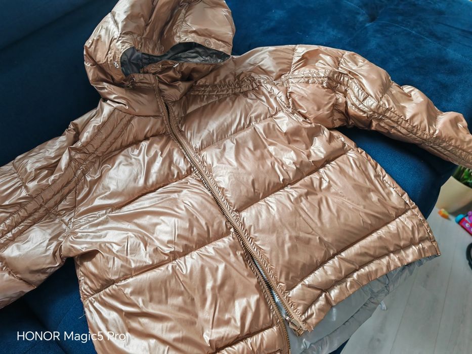 Kurtka dwustronna srebrno-szampańska