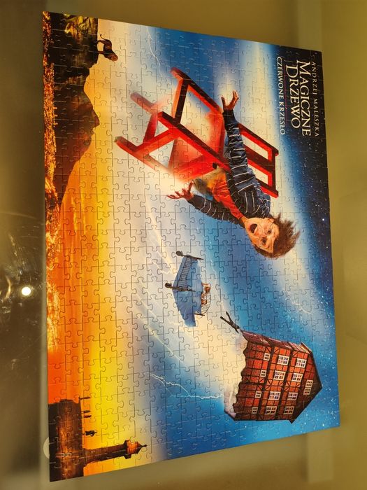 Puzzle Andrzej Maleszka Magiczne Drzewo Czerwone Krzesło 500 elementów UNIKAT