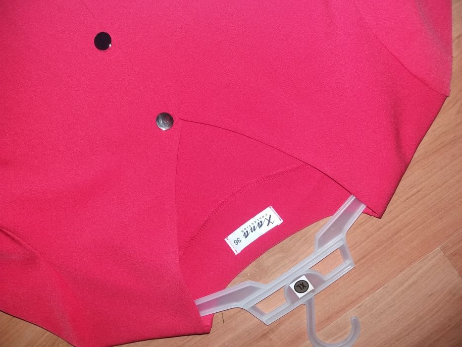 Przepiękna koszula bluzka elegancka czerwona s 36 jak nowa