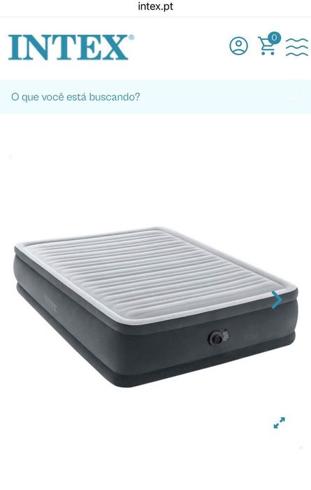 Colchão Insuflável INTEX Dura-Beam Deluxe - Comfort-Plush Elevated Cinzento (PVC - 152 x 203 x 46 cm)