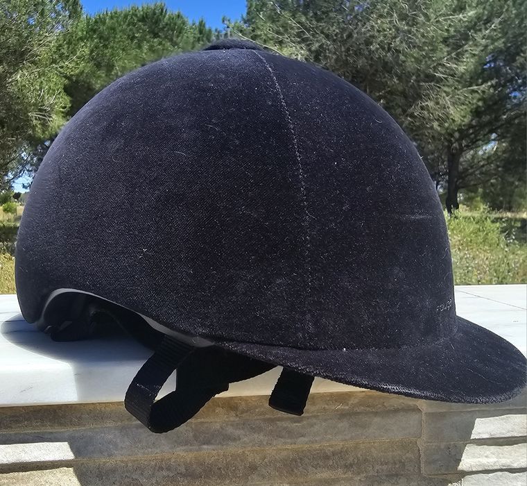 Toque de Equitação 140 Adulto e Criança Veludo Preto