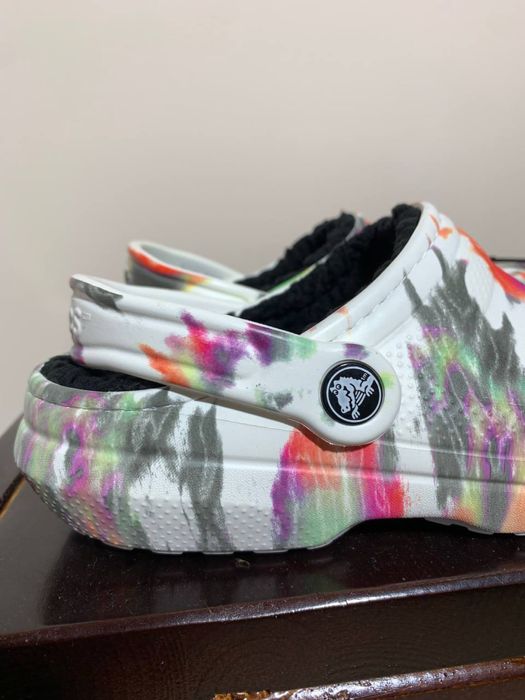 Crocs sport casual Крокси утеплені зимові тапочки домашні яскраві коль