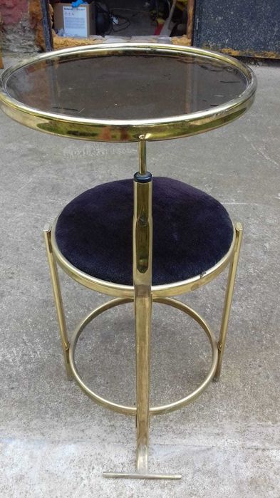 Retro krzeslo-stolik kawowy z lat 70 tych