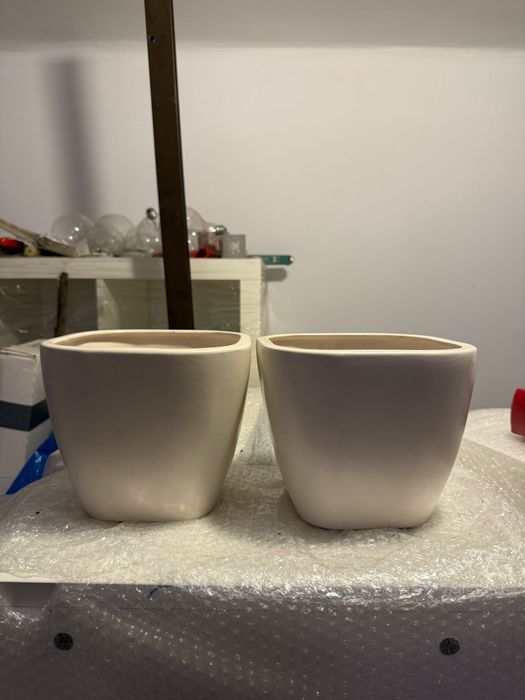 Komplet zestaw 2 szt. Donica osłona na kompozycje kwiatowe ceramika