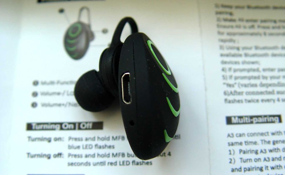 A3 - Бездротовий  HIFI Стерео Міні Bluetooth-гарнітура v4.0 - навушник