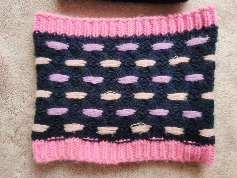 Czapka z kominem zestaw rozmiar 48-50