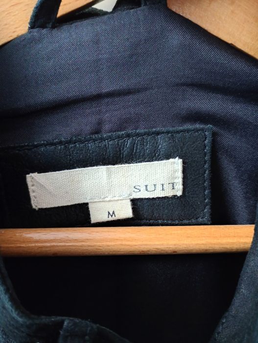 Kurtka M Suit męska skórzana czarna skóra jagnięca