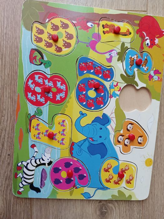 Drewniane puzzle zestaw 4szt+gratis