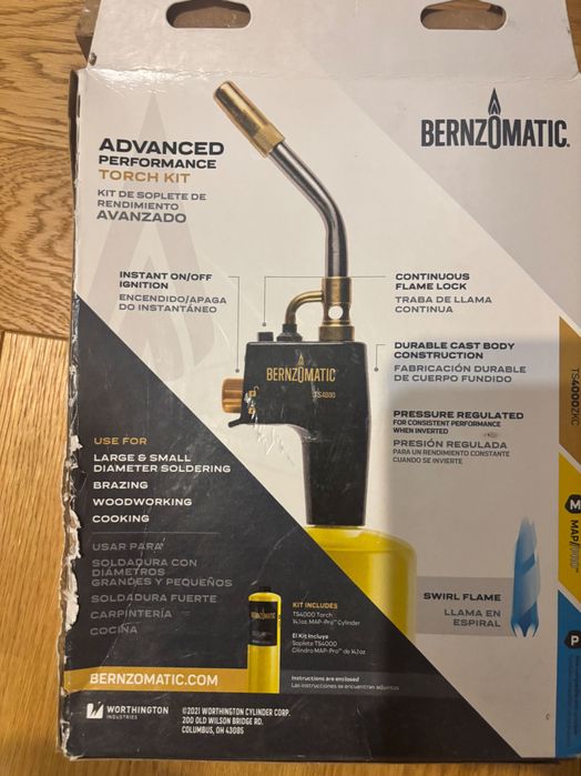 Bernozmatic TS4000 palnik + pełna butla MAP