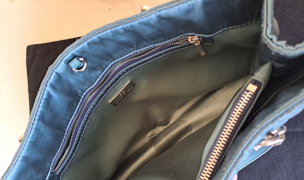 Shoulder Bag Silver Blue Purificación García