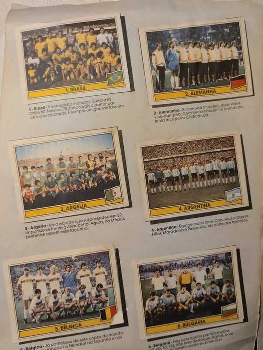 Raro álbum de cromos do campeonato do mundo de futebol de 86