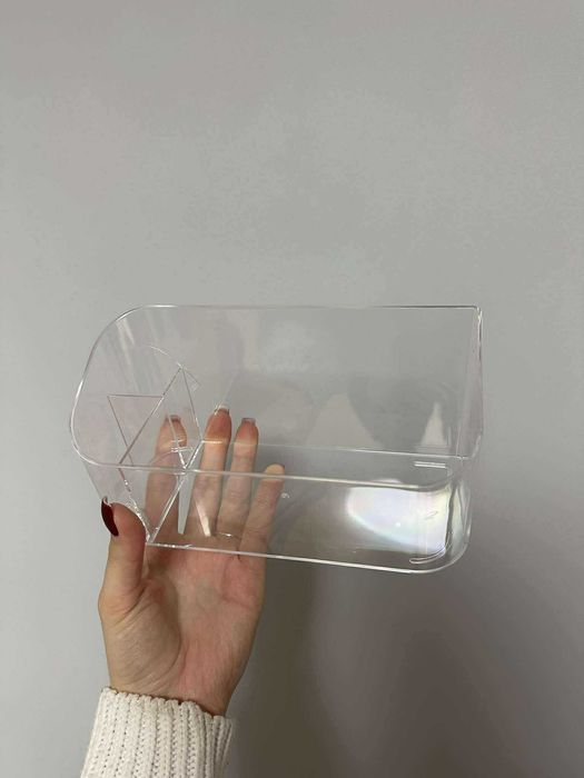 Organizer na kosmetyki 9 przegródek akrylowy przejrzysty
