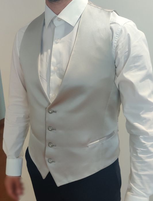 Colete casamento noivo prata - Carlo Pignatelli