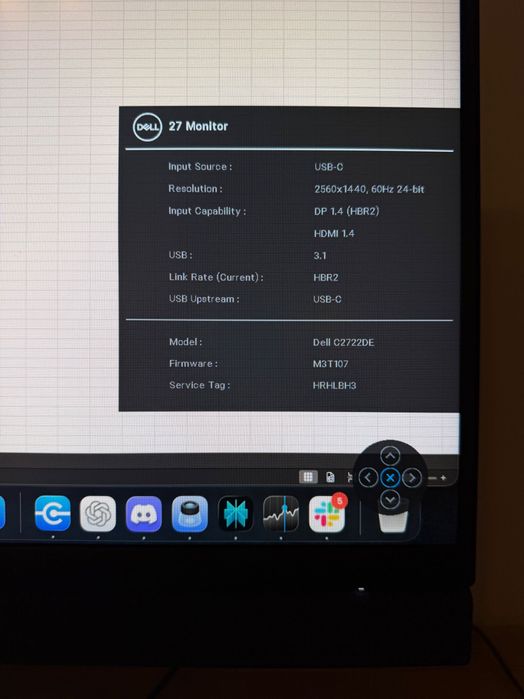 Monitor DELL C2722DE 27"QHD IPS. Kamera. Ładowanie USB-C. Jak nowy!
