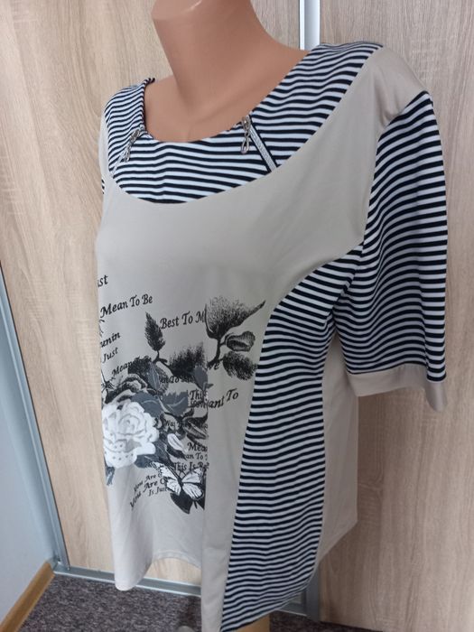 r.XL 95% wiskoza, cienka, zwiewna bluzka