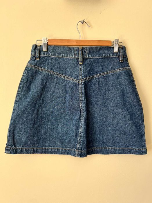 Rocky Vintage jeansowa spódnica mini retro old denim bawełna L