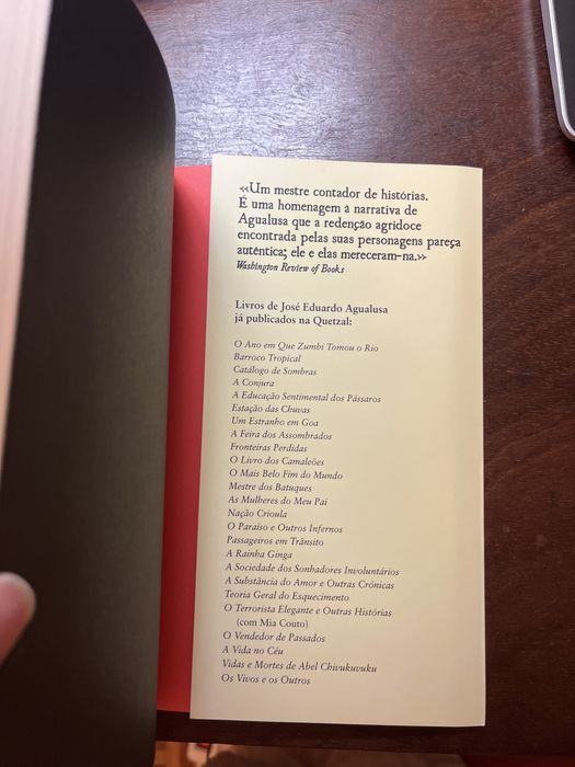 Livro de José Eduardo Agualusa-Quero ser os teus domingos