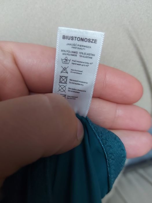 Biustonosz Damski Stanik morska zieleń koronka push up Han 36 / 80 C