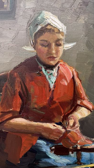 Obraz Olejny „Tkaczka”
