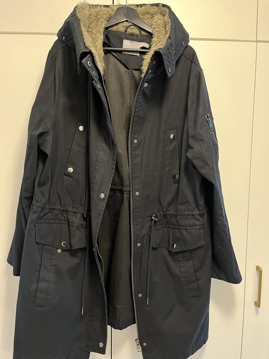 48 /50 Asos parka damska kurtka czarna uk 20