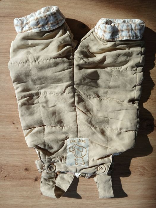 Spodenki, ogrodniczki niemowlęce, ciepłe, jesienne, r. 56