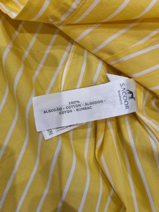 Camisa Amarela às riscas brancas Sacoor Brothers, Tamanho 38