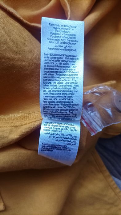 Sukienka len+wiskoza Nowa S