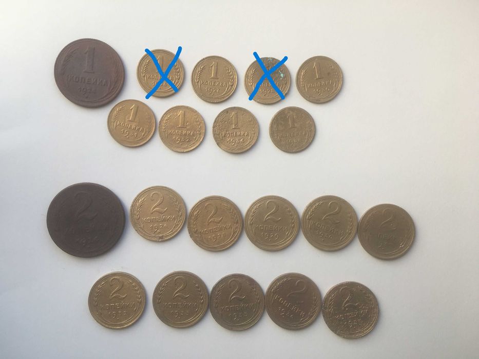 Монети РСФСР 1-2 копійки