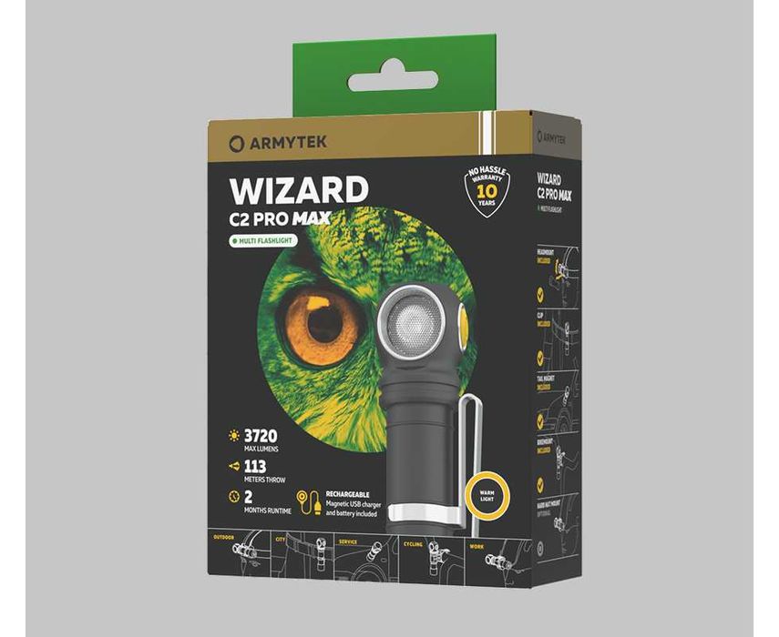 Latarka Armytek - Wizard C2 Pro Max Magnet USB Warm