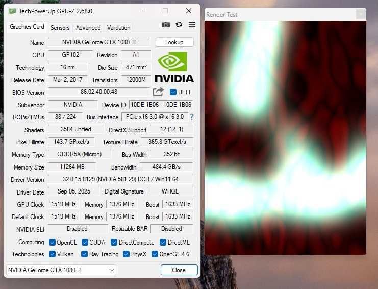 Nvidia GTX 1080 ti Palit Game Rock