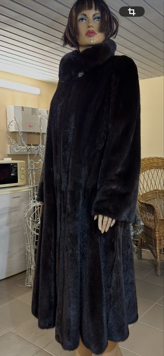 Рр 48-50. Норковая шуба в пол.  Плюшечка NAFA!