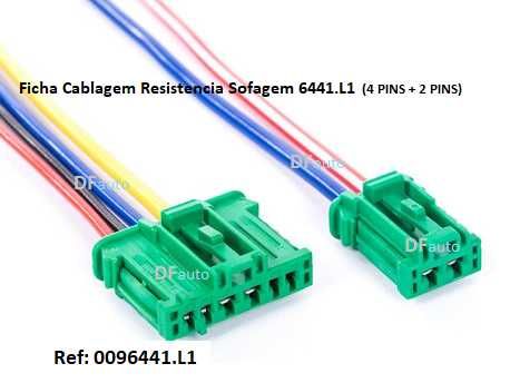 Ficha Cablagem Modulo Resistência Ventoinha sofagem Peugeot Renault