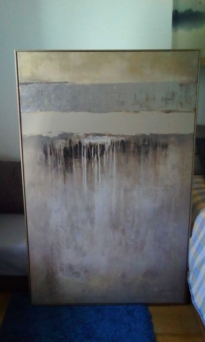 Quadros em Tela com Muldura Dourada