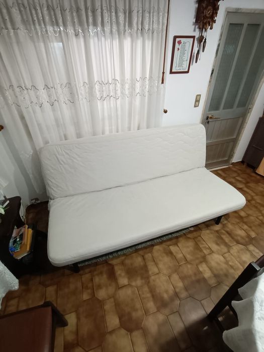 Sofá cama 3 lugares c/ colchão de espuma NYHAMN Ikea