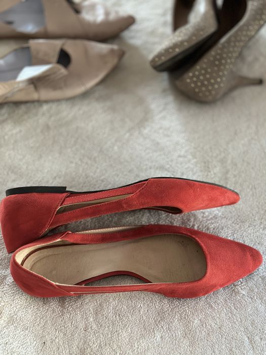 Baletki baleriny czółenka czerwone 39