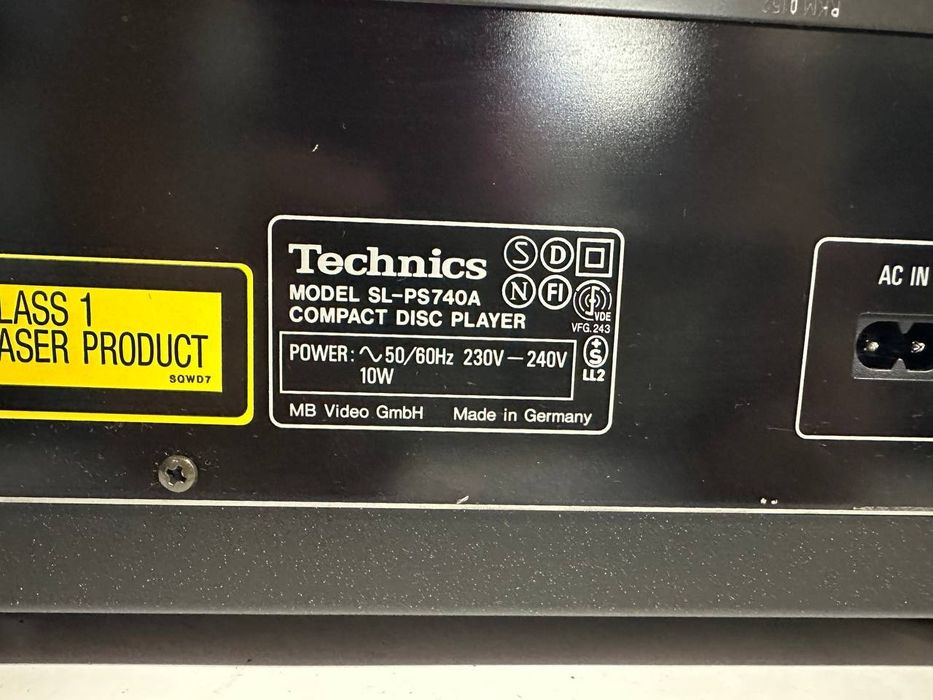 Odtwarzacz CD Technics SL-PS740A | MASH 1-Bit Class A, Pilot -nie, Optical Out,  Hi-Fi