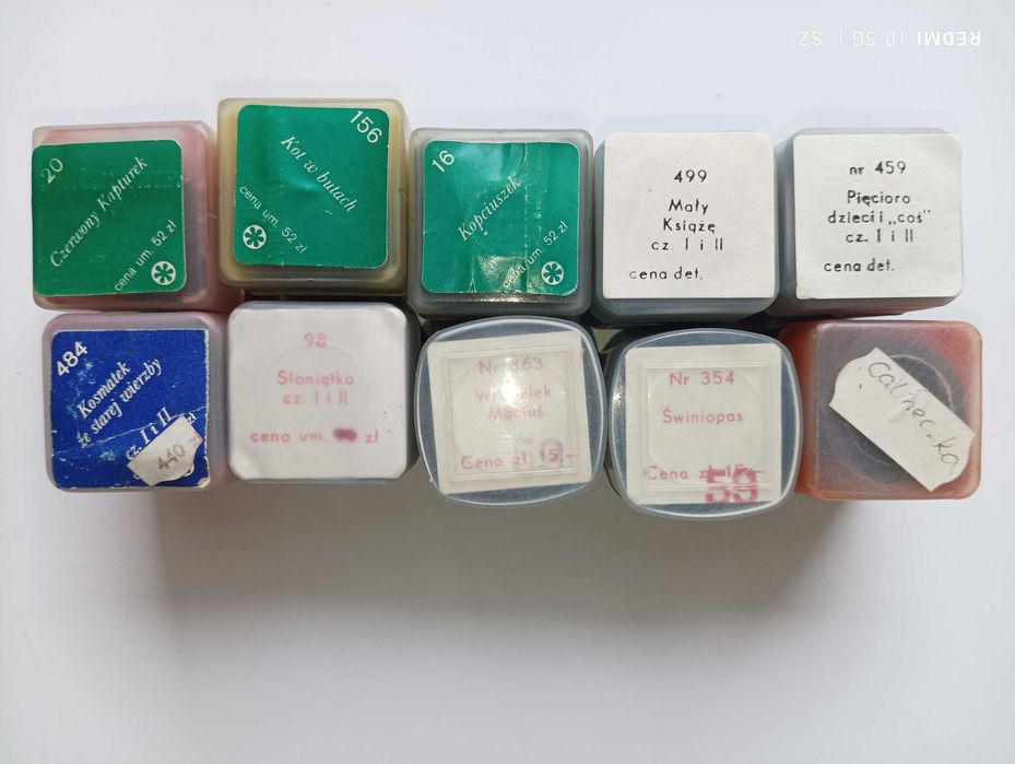 Bajki - slajdy z PRL - Rzutnik Ania - 10 sztuk (Czerwony kapturek)